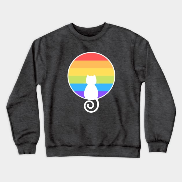 Proud Cat LGBTQ Crewneck Sweatshirt by Mey Designs